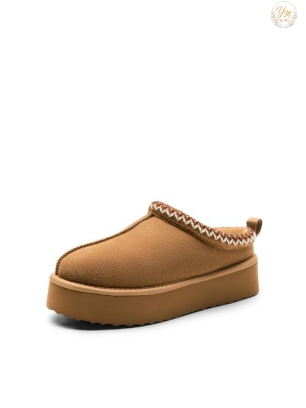 Women's Faux Fur Lined Platform Slip-On House Slippers
